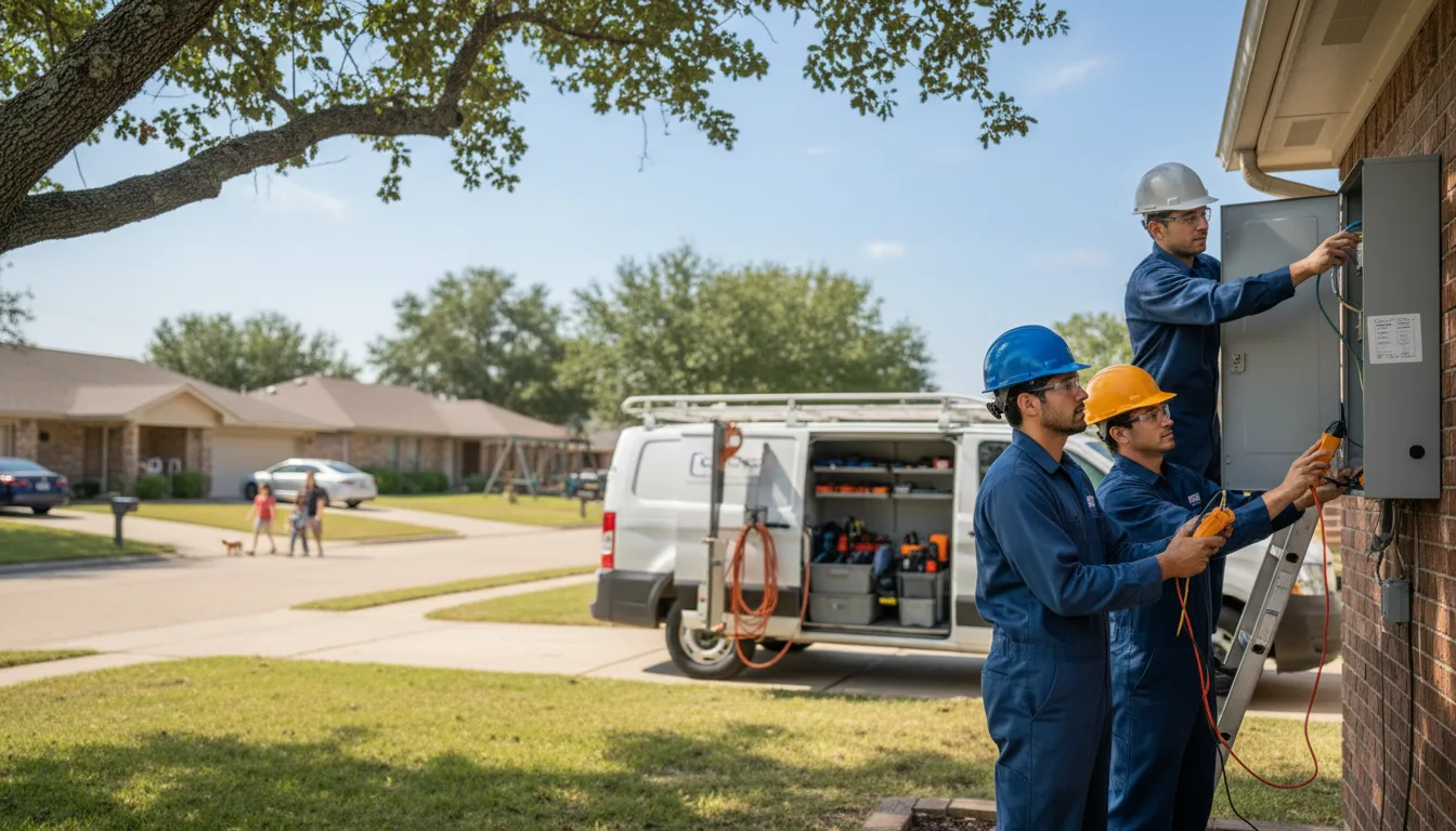 Certified electrician providing emergency electrical services in Hubbard, TX